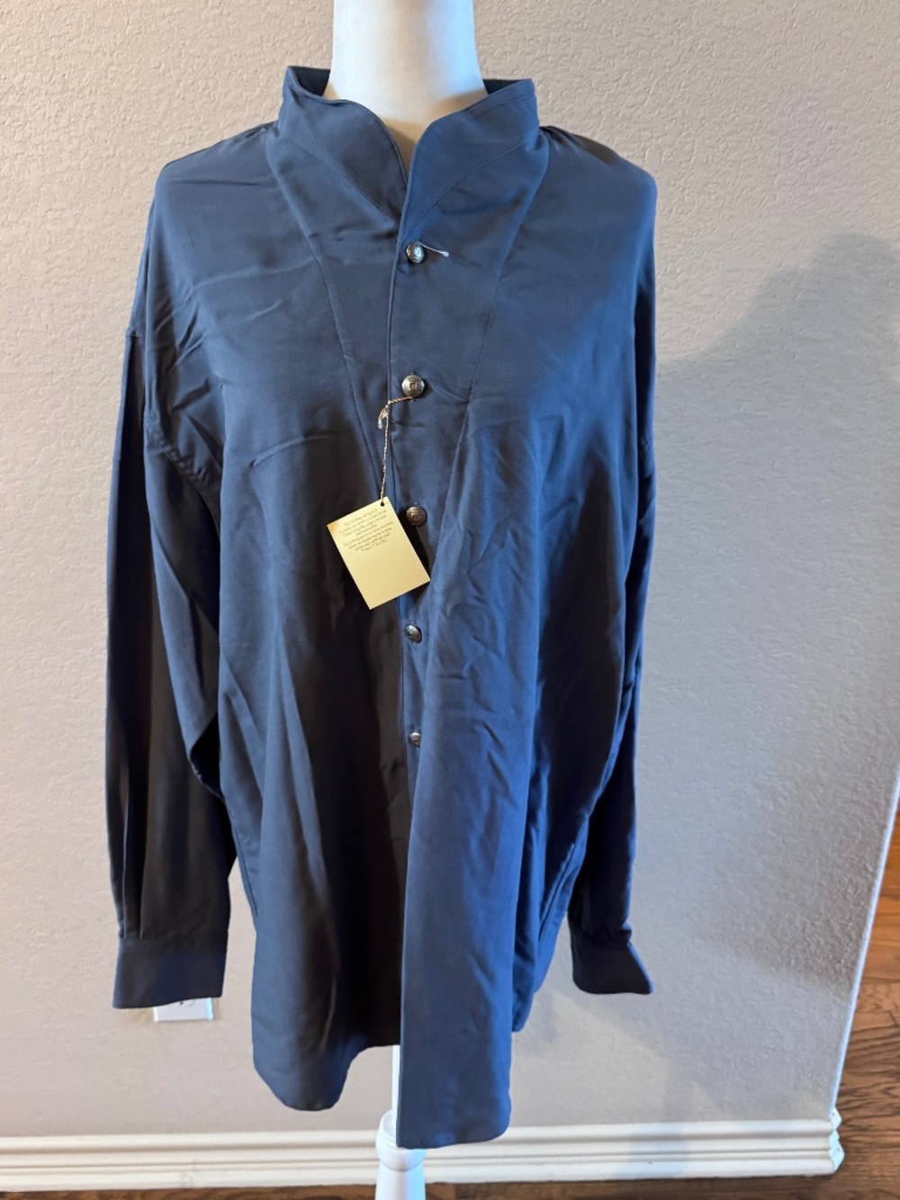 Men's Stubbs Western Wear Blue  Long Sleeve Star Button High End Shirt